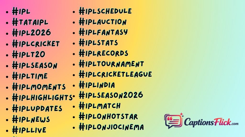 Best Instagram IPL Hashtags