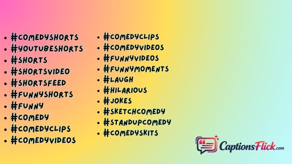 Comedy Hashtags for YouTube Shorts