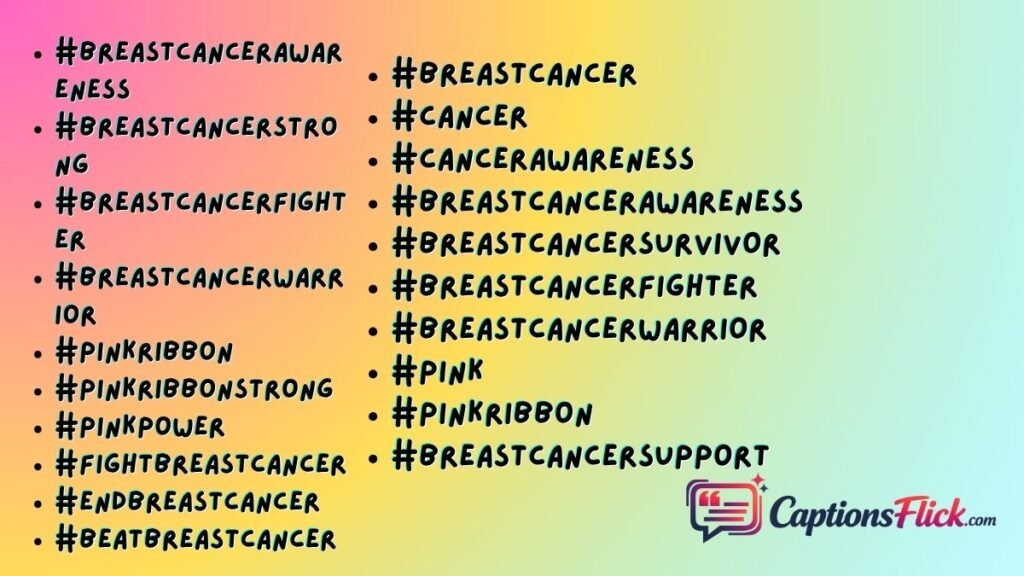Cool Breast Cancer Hashtags