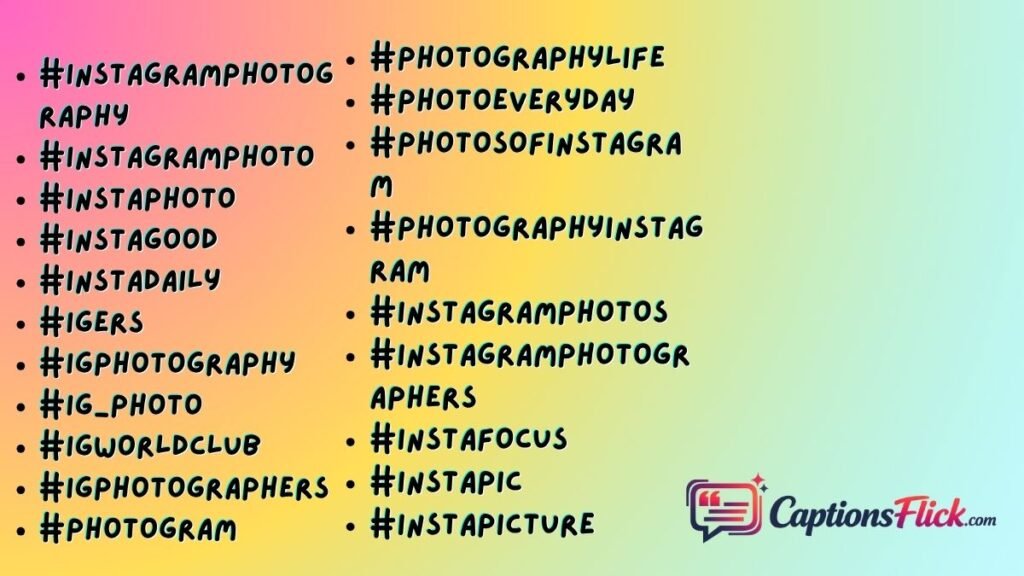 Instagram Photography Hashtags