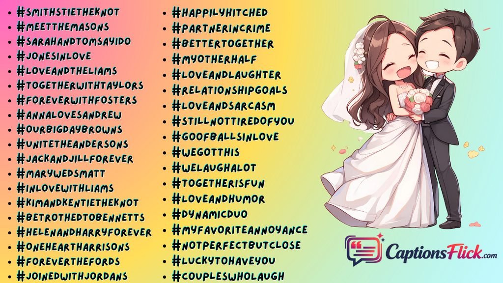 Unique Wedding Hashtag for Couple Names