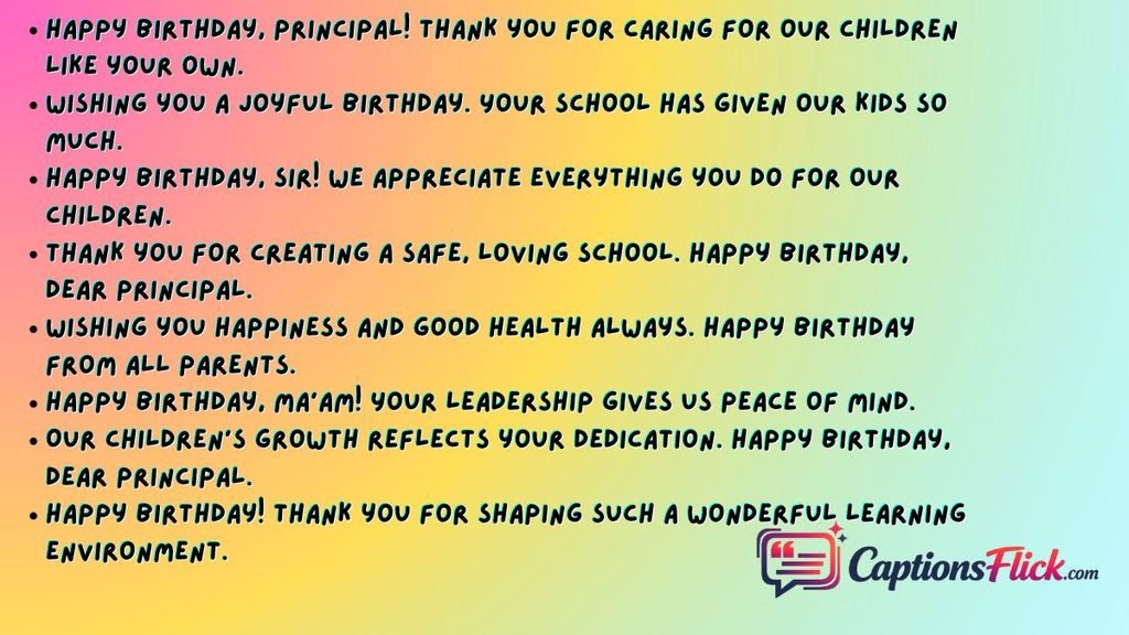 Beautiful Lines for Principal