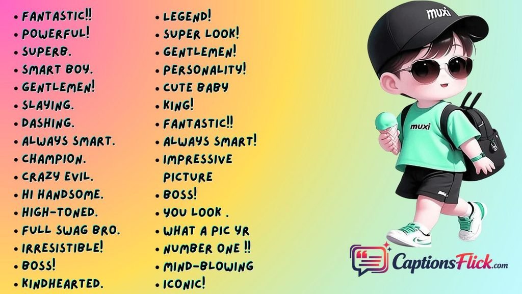 Best One Word Comment for Boy Pic On Instagram
