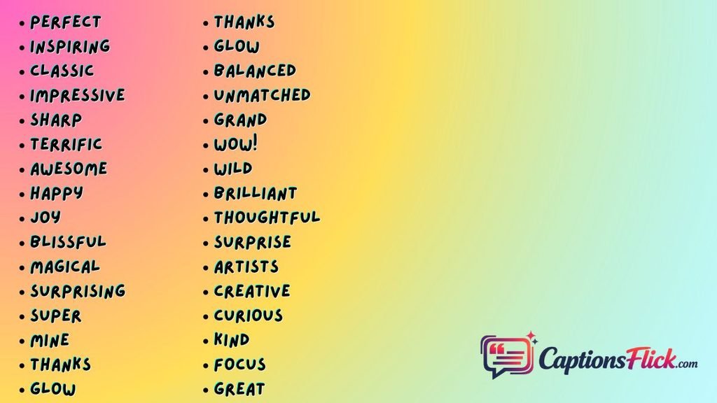 Best One Word Comments for Instagram Pictures