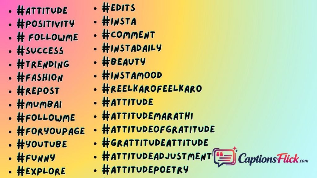 Viral Attitude Hashtags for Instagram